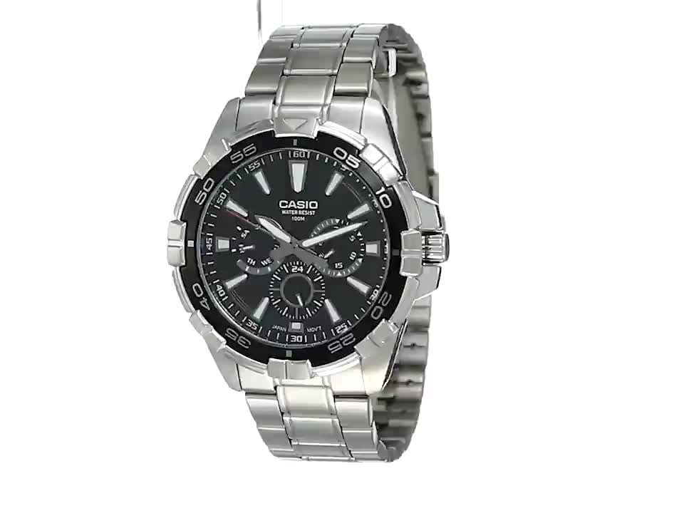 Casio Enticer Analog Black Dial Men's Watch-MTD-1069D-1A2VDF